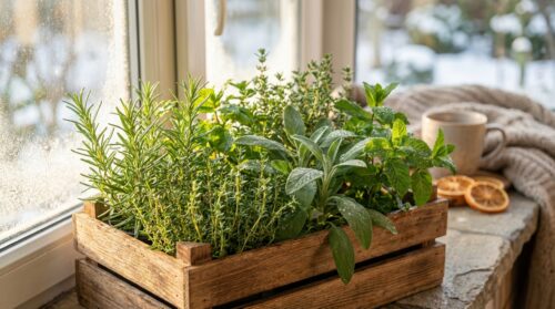 výběr domácích bylinek vhodných pro zimní zahradu v Česku